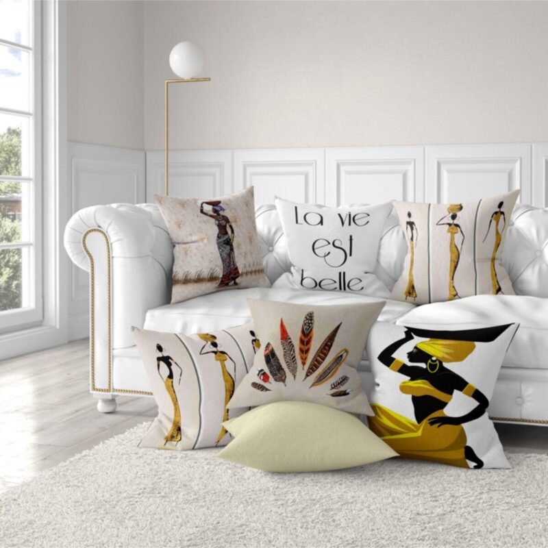 7'li Yastık Kırlent Kılıfı