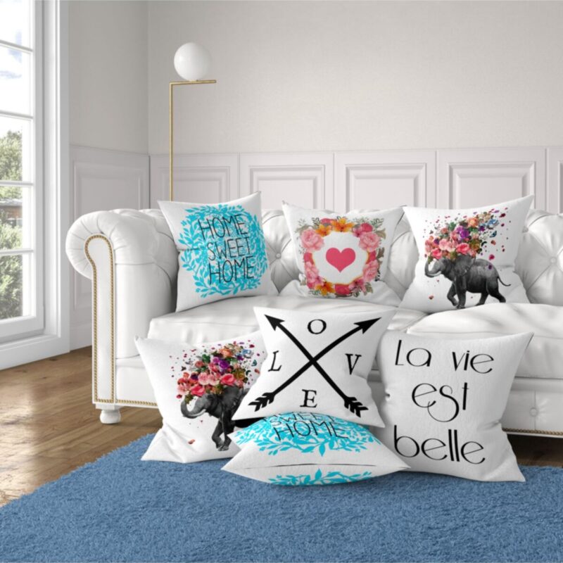 7'li Yastık Kırlent Kılıfı