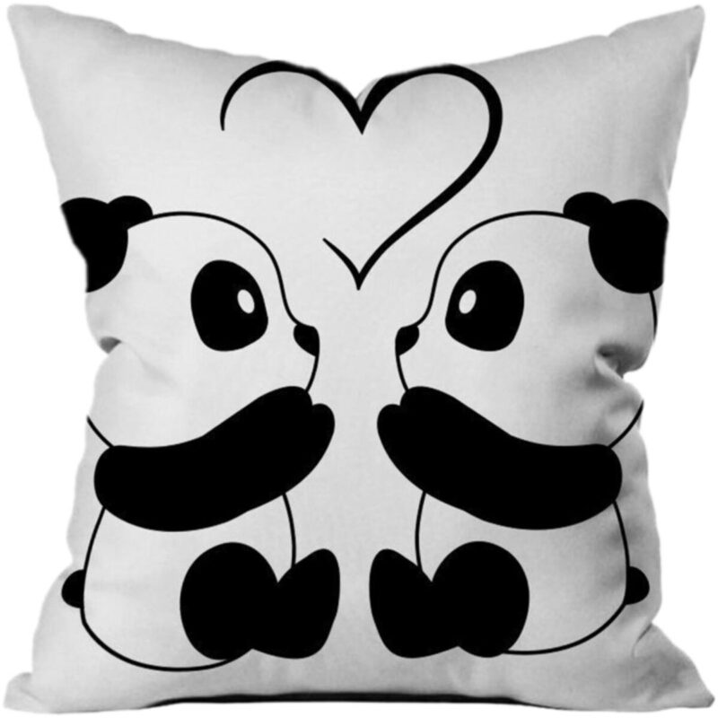 Panda Yastık Kırlent Kılıfı