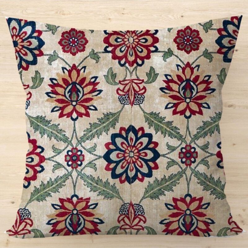 Özel Otantik Tasarım Çift Taraflı 43x43 Kırlent Kılıfı