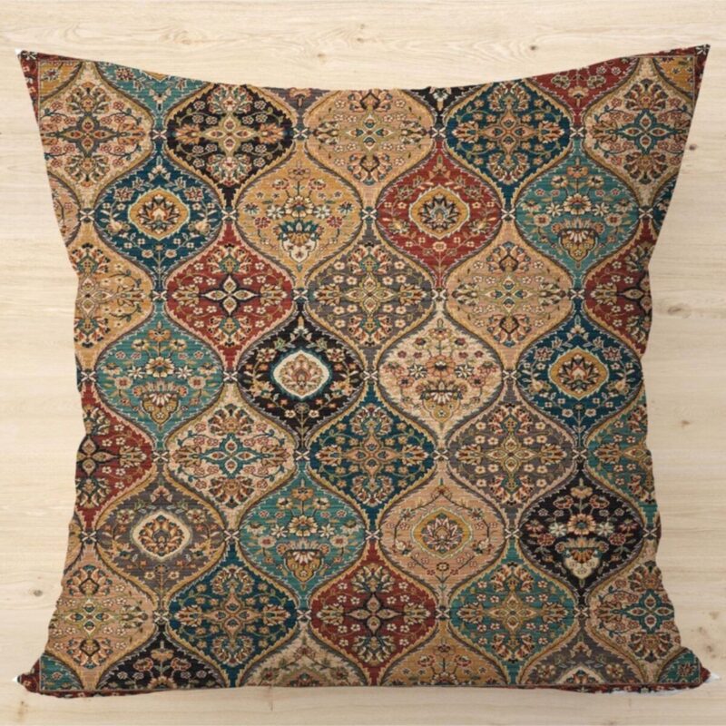 Özel Otantik Tasarım Çift Taraflı 43x43 Kırlent Kılıfı