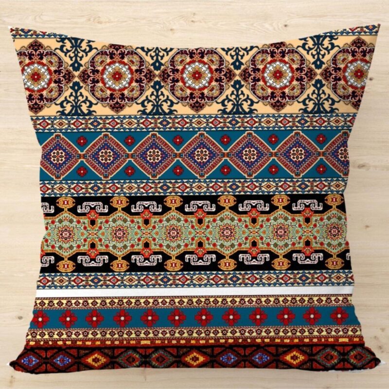 Özel Otantik Tasarım Çift Taraflı 43x43 Kırlent Kılıfı