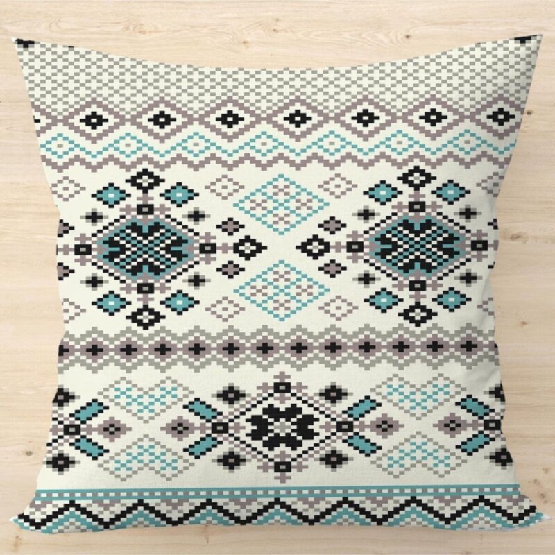 Özel Otantik Tasarım Çift Taraflı 43x43 Kırlent Kılıfı