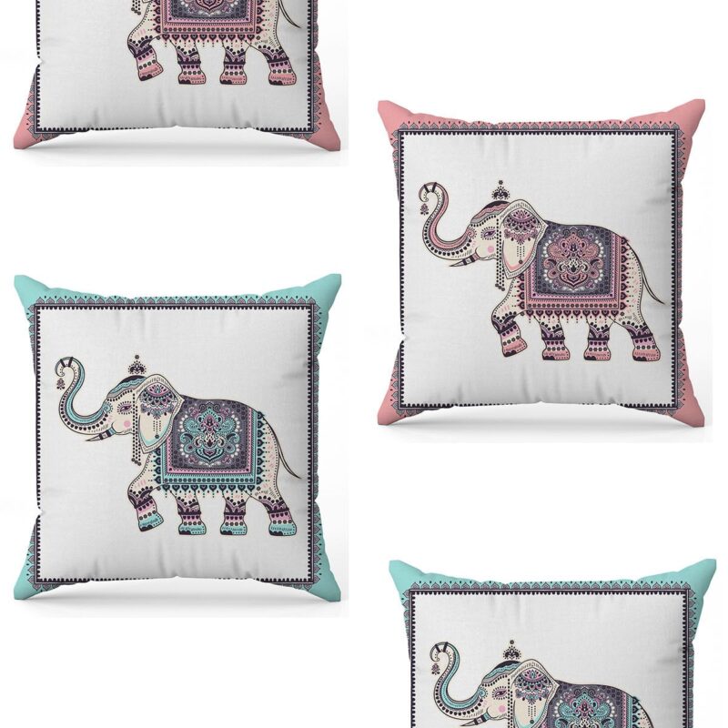 Özel Tasarım Çift Taraflı Dijital Baskı 4'lü Kırlent Kılıfı