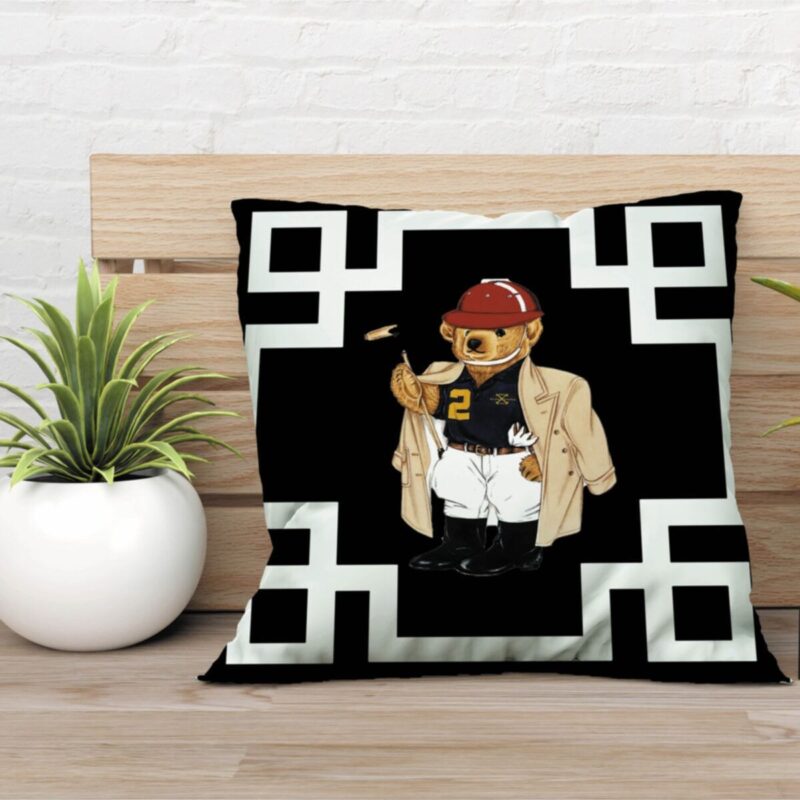 Özel Tasarım Çift Taraflı Teddy Bear 43x43 Kırlent Kılıfı