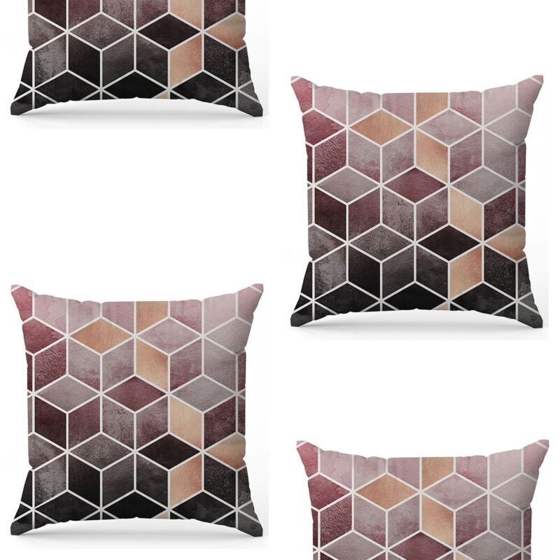 Özel Tasarım Çift Taraflı Dijital Baskı 4'lü Kırlent Kılıfı