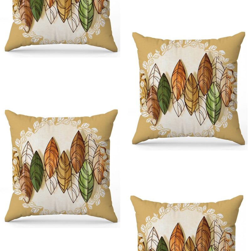 Özel Tasarım Çift Taraflı Dijital Baskı 4'lü Kırlent Kılıfı