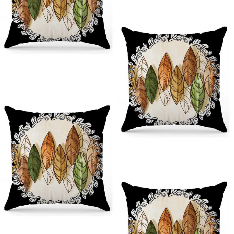 Özel Tasarım Çift Taraflı Dijital Baskı 4'lü Kırlent Kılıfı