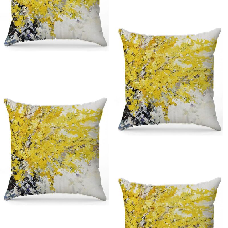 Özel Tasarım Çift Taraflı Dijital Baskı 4'lü Kırlent Kılıfı