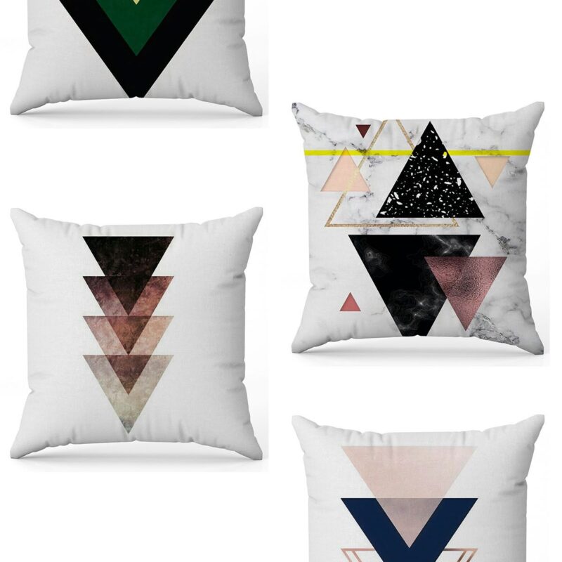 Özel Tasarım Çift Taraflı Dijital Baskı 4'lü Kırlent Kılıfı