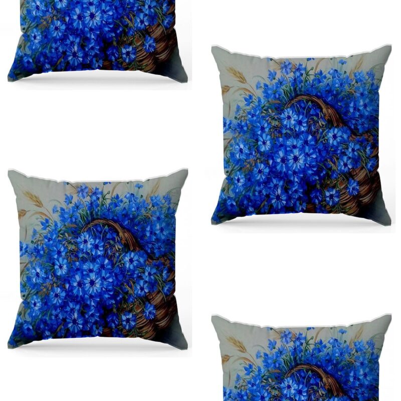 Özel Tasarım Çift Taraflı Dijital Baskı 4'lü Kırlent Kılıfı