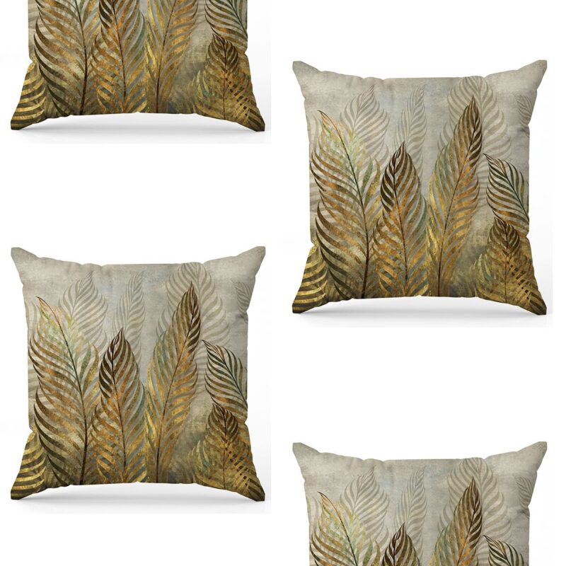 Özel Tasarım Çift Taraflı Dijital Baskı 4'lü Kırlent Kılıfı