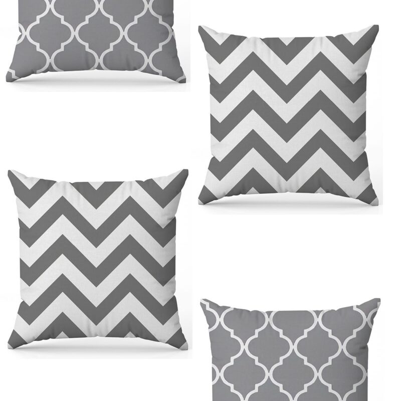 Özel Tasarım Çift Taraflı Dijital Baskı 4'lü Kırlent Kılıfı