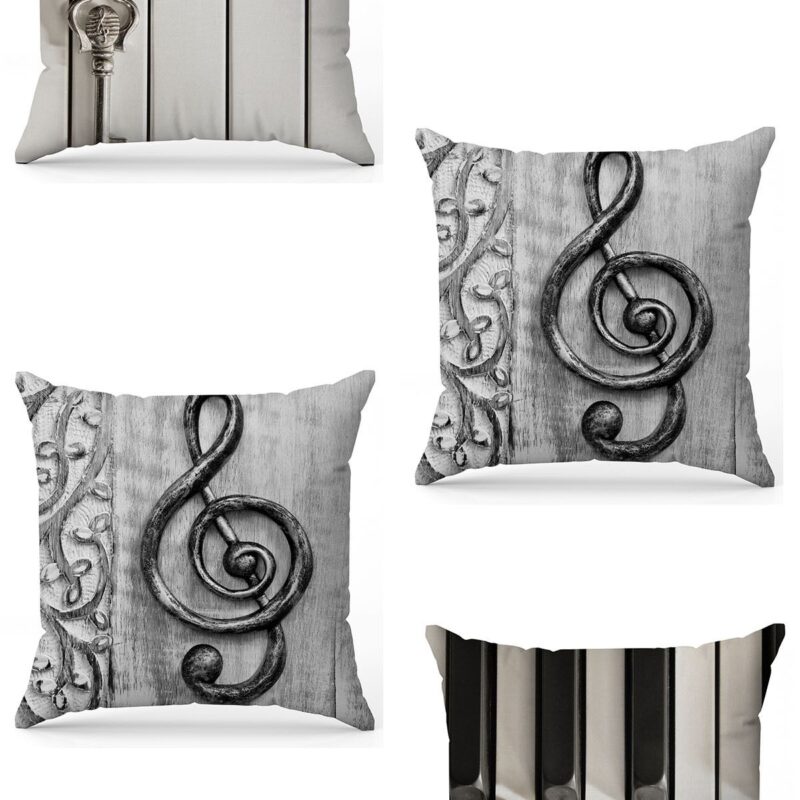 Özel Tasarım Çift Taraflı Dijital Baskı 4'lü Kırlent Kılıfı