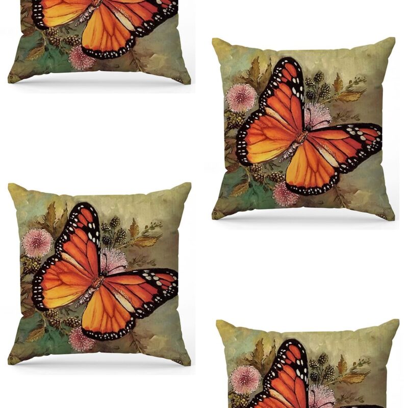 Özel Tasarım Çift Taraflı Dijital Baskı 4'lü Kırlent Kılıfı