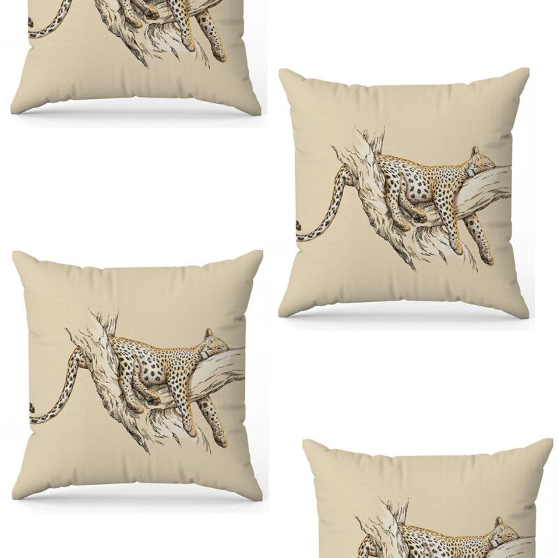 Özel Tasarım Çift Taraflı Dijital Baskı 4'lü Kırlent Kılıfı