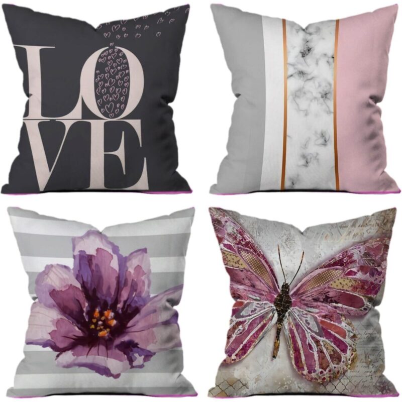 4'lü Yastık Kırlent Kılıfı 300-16