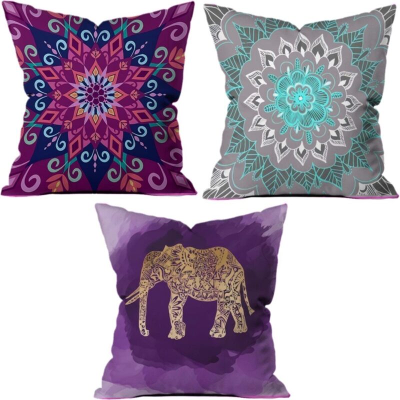 3'lü Yastık Kırlent Kılıfı 300-25