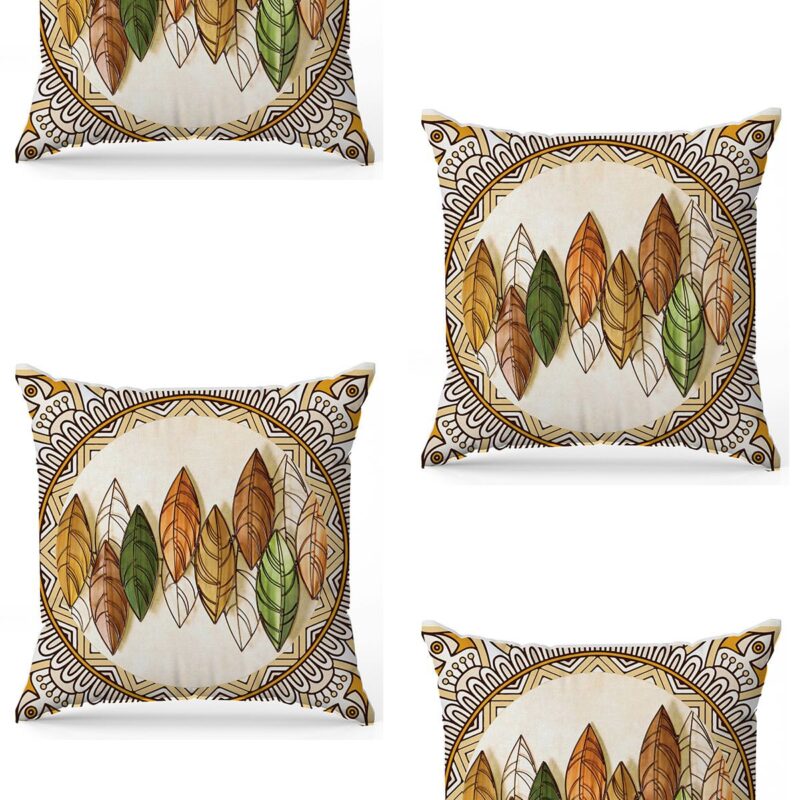 Özel Tasarım Çift Taraflı Dijital Baskı 4'lü Kırlent Kılıfı