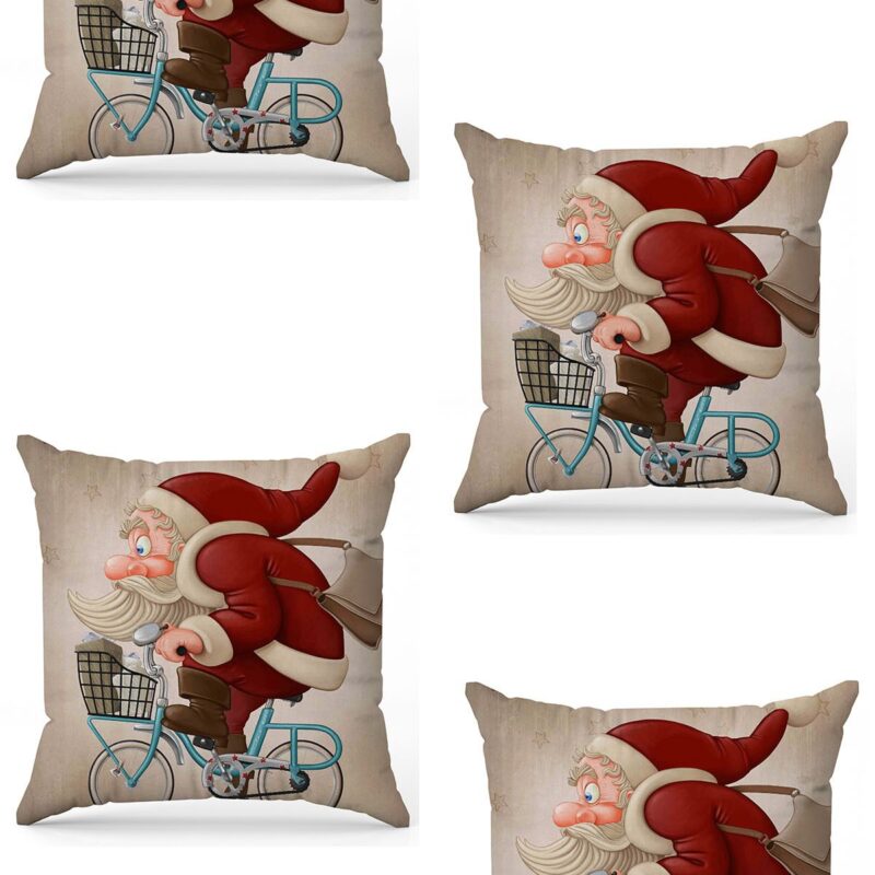 Özel Tasarım Çift Taraflı Dijital Baskı 4'lü Kırlent Kılıfı