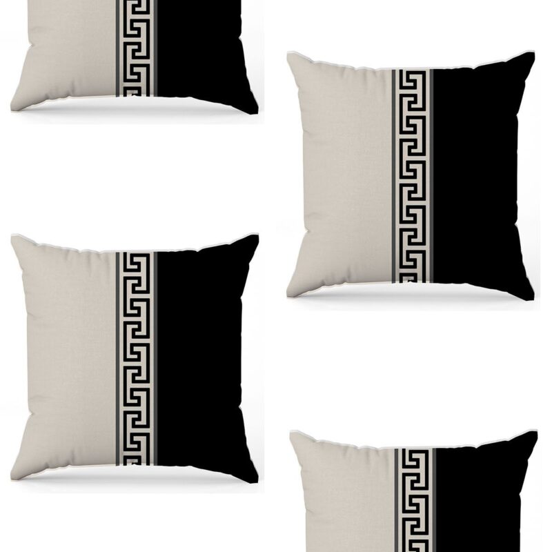 Özel Tasarım Çift Taraflı Dijital Baskı 4'lü Kırlent Kılıfı