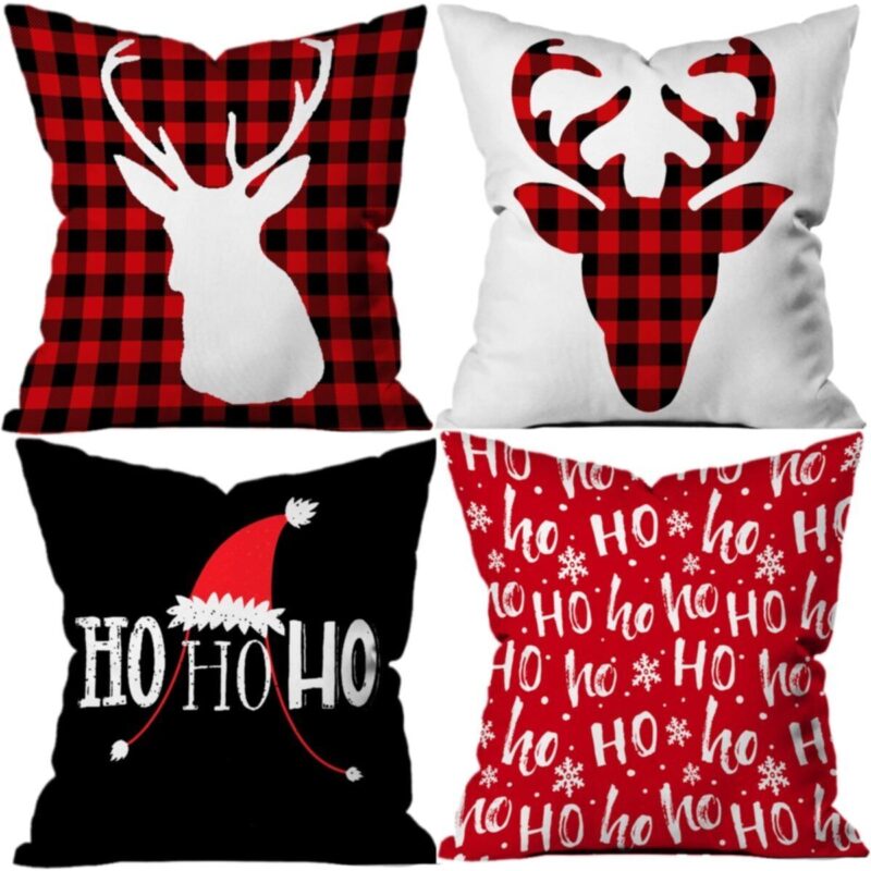 Deer 4 Lü Yastık Kırlent Kılıf Seti