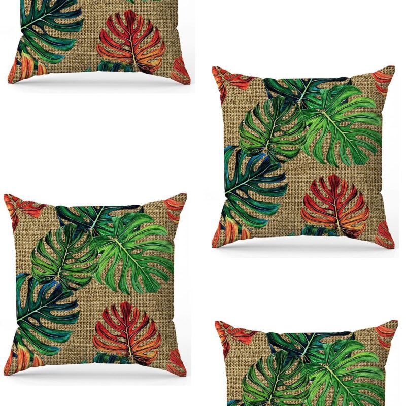 Özel Tasarım Çift Taraflı Dijital Baskı 4'lü Kırlent Kılıfı