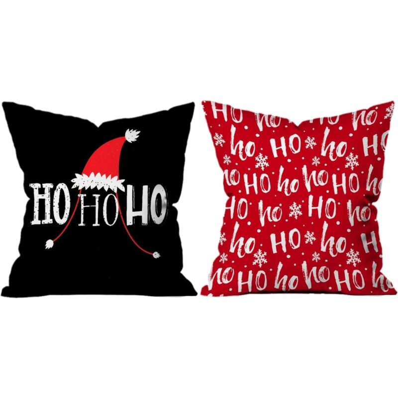 Yılbaşı Kombin 2 Li Yastık Kırlent Kılıf Seti