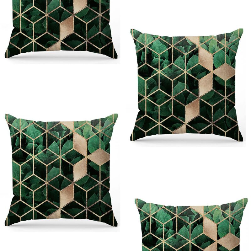 Özel Tasarım Çift Taraflı Dijital Baskı 4'lü Kırlent Kılıfı