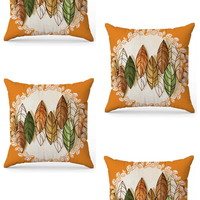 Özel Tasarım Çift Taraflı Dijital Baskı 4'lü Kırlent Kılıfı