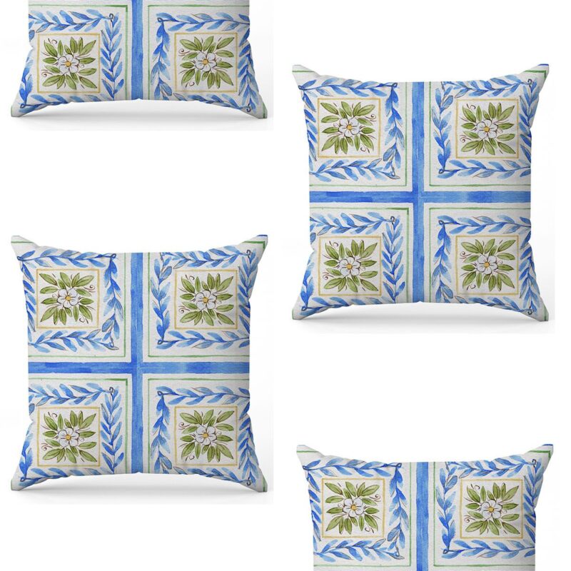 Özel Tasarım Çift Taraflı Dijital Baskı 4'lü Kırlent Kılıfı