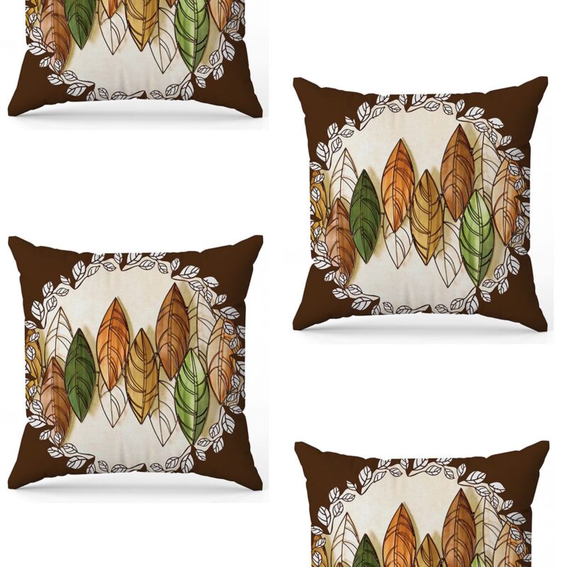 Özel Tasarım Çift Taraflı Dijital Baskı 4'lü Kırlent Kılıfı