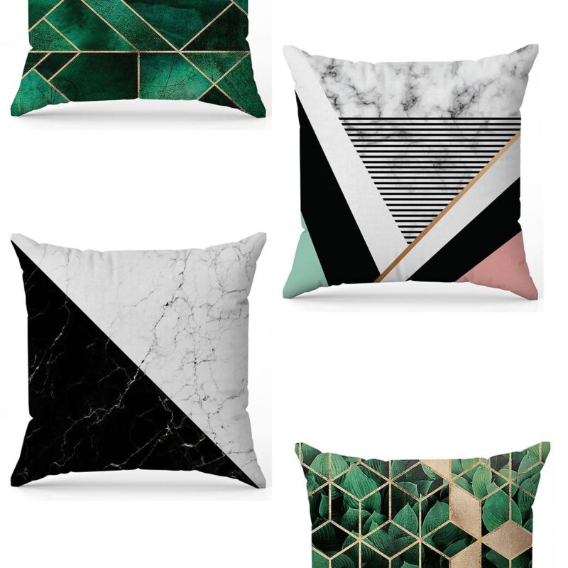 Özel Tasarım Çift Taraflı Dijital Baskı 4'lü Kırlent Kılıfı