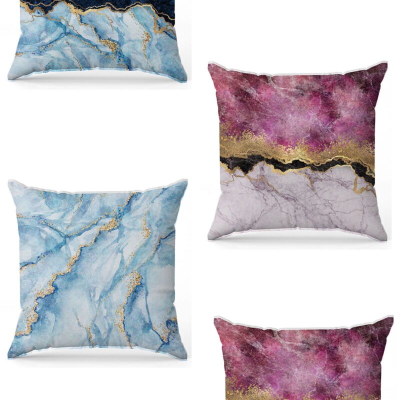 Özel Tasarım Çift Taraflı Dijital Baskı 4'lü Kırlent Kılıfı