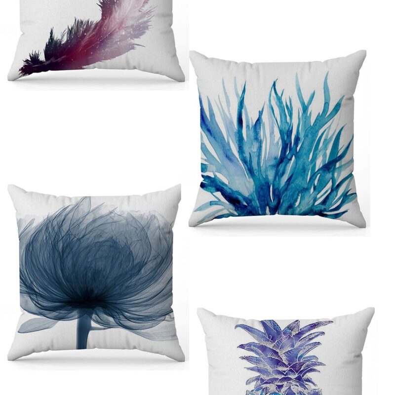 Özel Tasarım Çift Taraflı Dijital Baskı 4'lü Kırlent Kılıfı