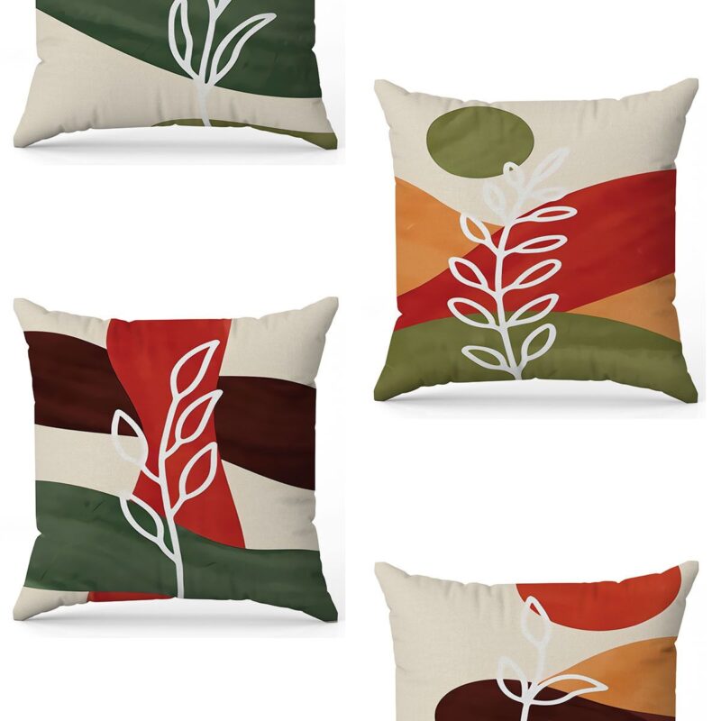 Özel Tasarım Çift Taraflı Dijital Baskı 4'lü Kırlent Kılıfı