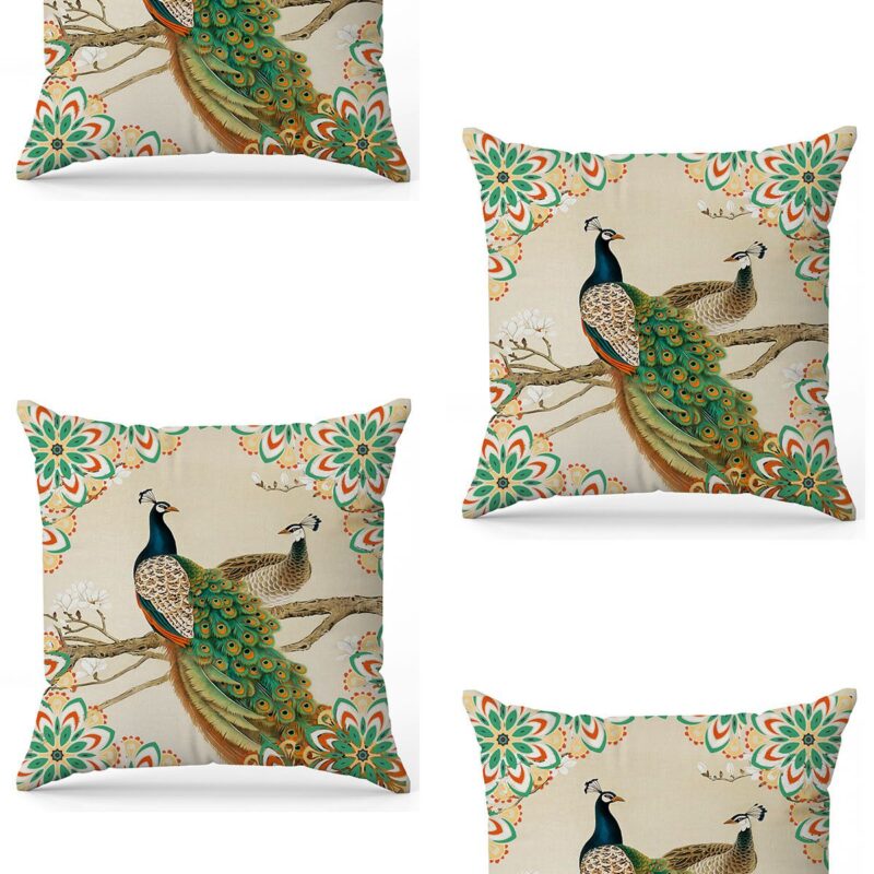 Özel Tasarım Çift Taraflı Dijital Baskı 4'lü Kırlent Kılıfı