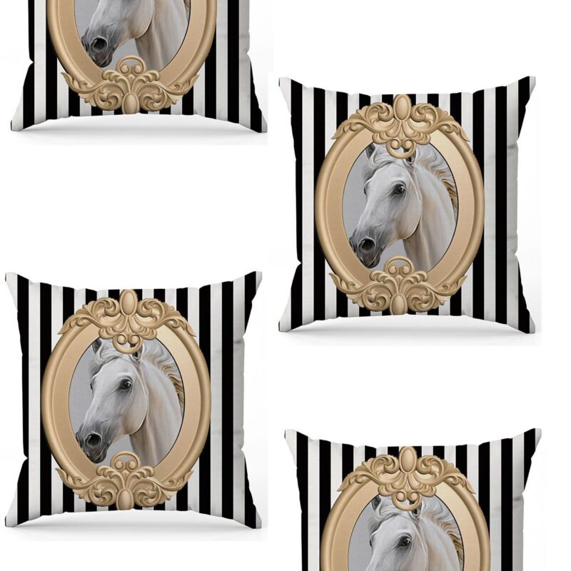 Özel Tasarım Çift Taraflı Dijital Baskı 4'lü Kırlent Kılıfı