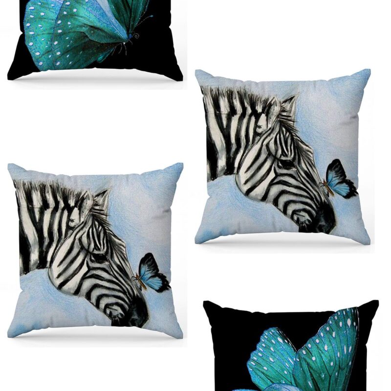 Özel Tasarım Çift Taraflı Dijital Baskı 4'lü Kırlent Kılıfı