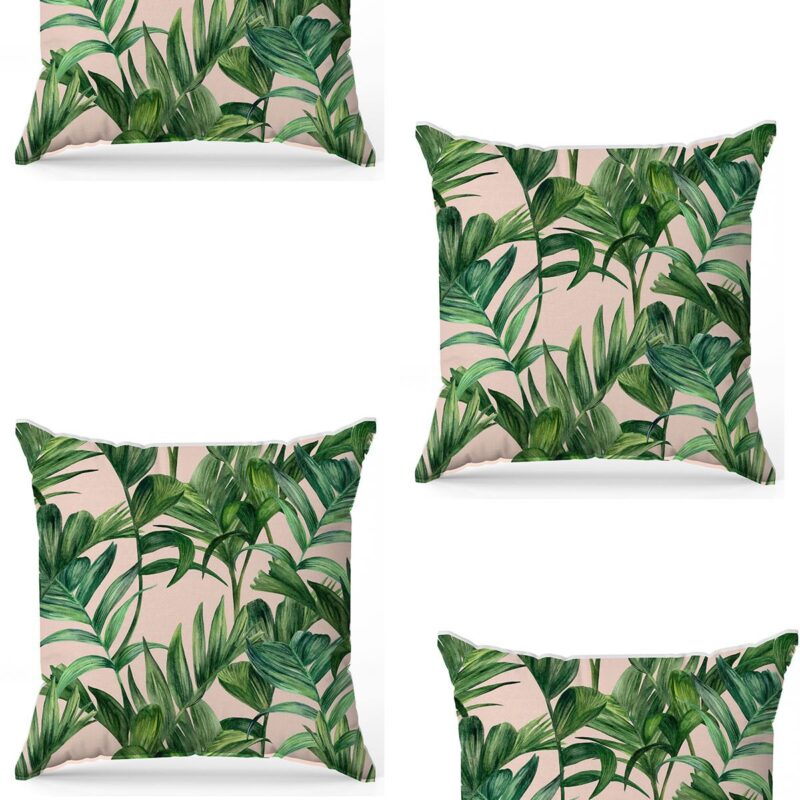 Özel Tasarım Çift Taraflı Dijital Baskı 4'lü Kırlent Kılıfı