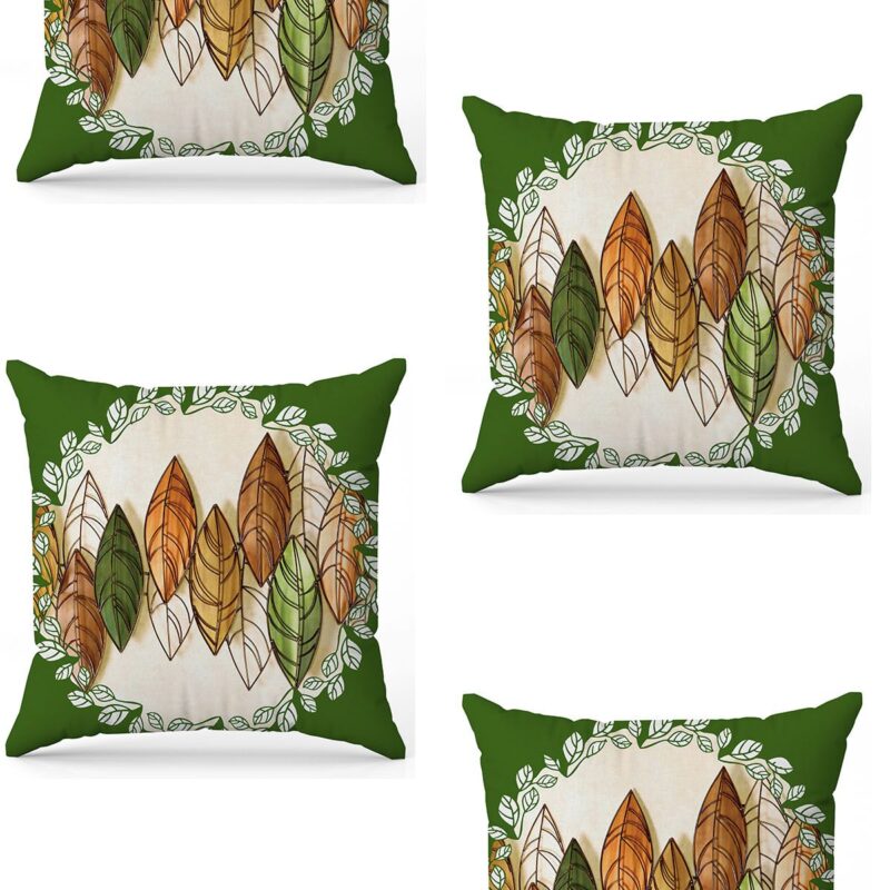 Özel Tasarım Çift Taraflı Dijital Baskı 4'lü Kırlent Kılıfı