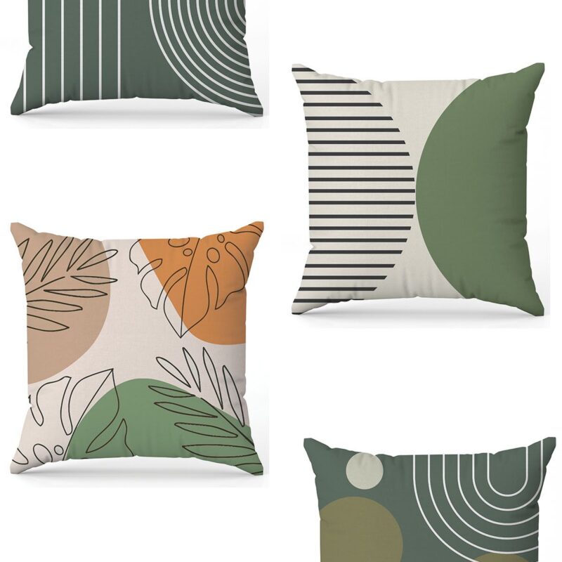 Özel Tasarım Çift Taraflı Dijital Baskı 4'lü Kırlent Kılıfı