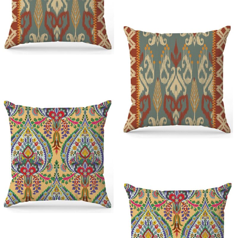 Özel Tasarım Çift Taraflı Dijital Baskı 4'lü Kırlent Kılıfı