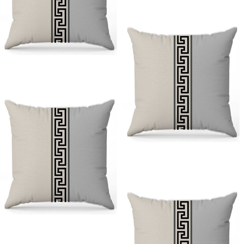 Özel Tasarım Çift Taraflı Dijital Baskı 4'lü Kırlent Kılıfı