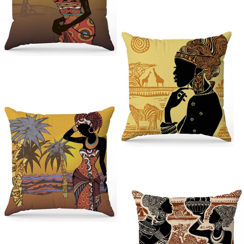 Özel Tasarım Çift Taraflı Dijital Baskı 4'lü Kırlent Kılıfı