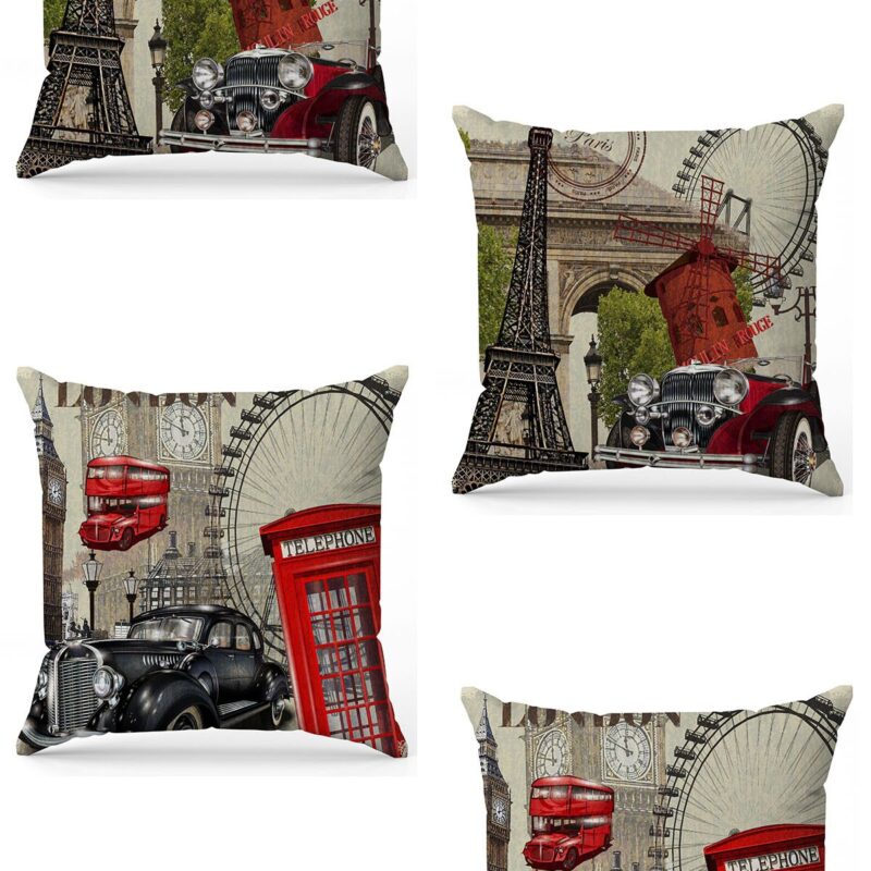 Özel Tasarım Çift Taraflı Dijital Baskı 4'lü Kırlent Kılıfı