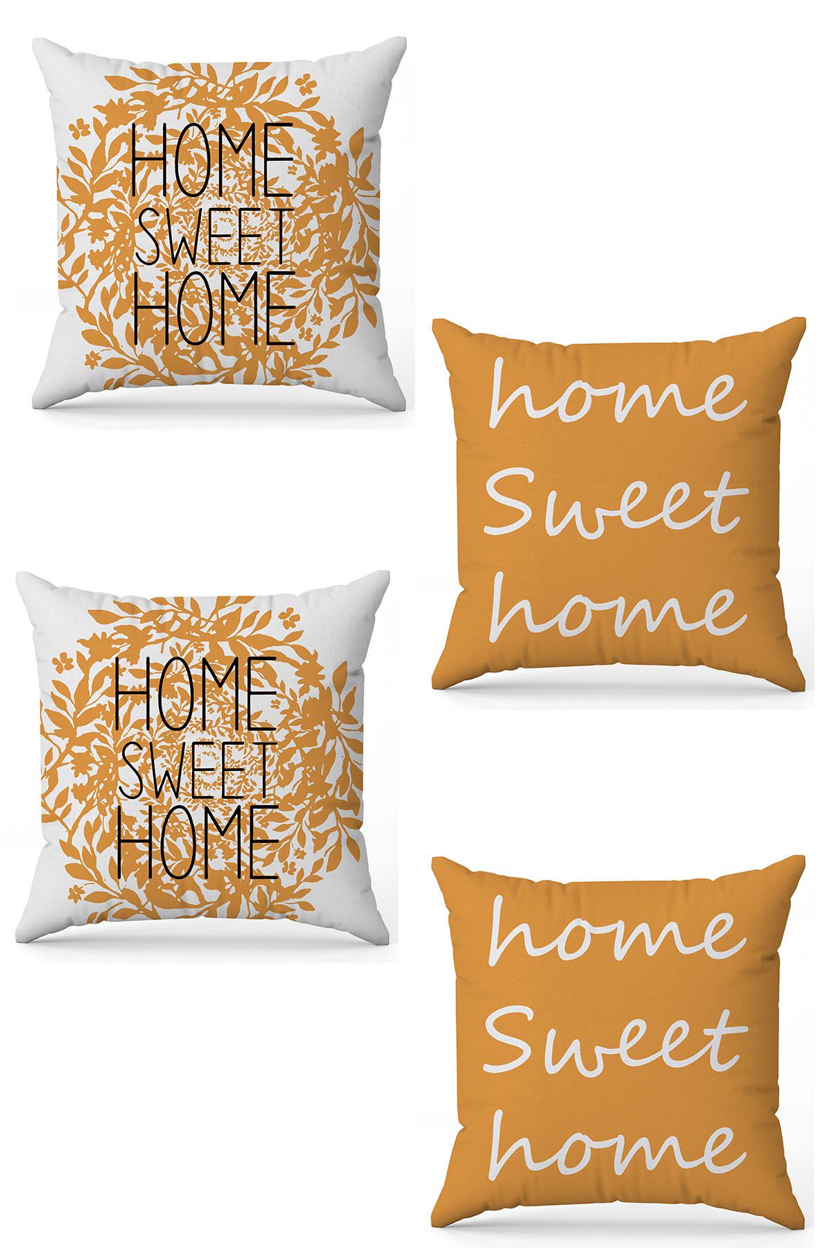 Özel Tasarım Çift Taraflı Dijital Baskı 4'lü Kırlent Kılıfı