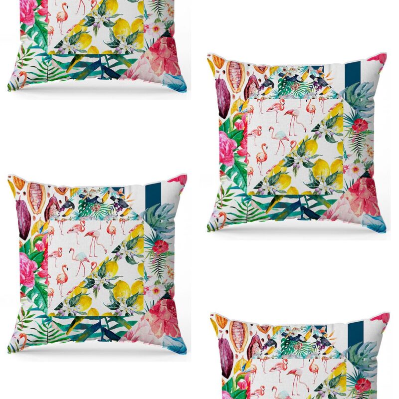 Özel Tasarım Çift Taraflı Dijital Baskı 4'lü Kırlent Kılıfı