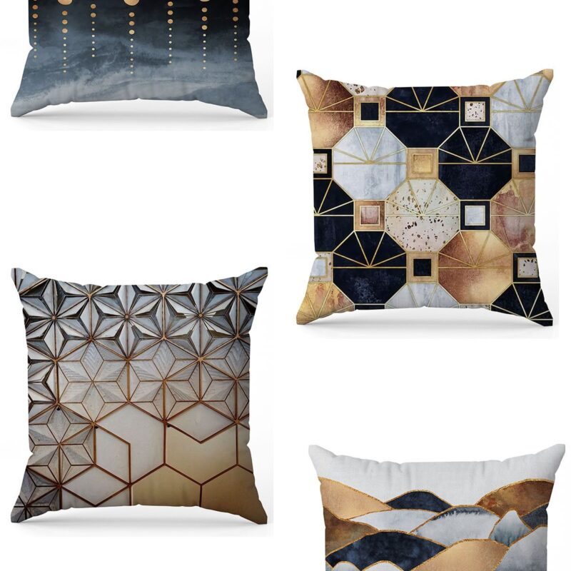 Özel Tasarım Çift Taraflı Dijital Baskı 4'lü Kırlent Kılıfı