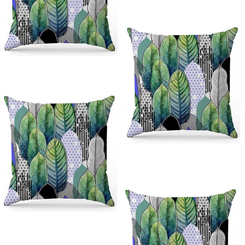 Özel Tasarım Çift Taraflı Dijital Baskı 4'lü Kırlent Kılıfı